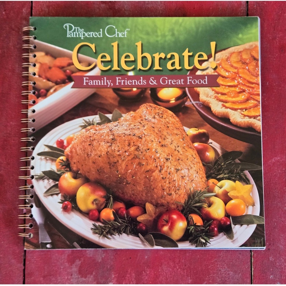 Pampered Chef Celebrate Cookbook soft cover spiral 2001
